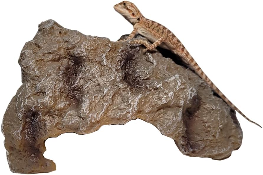Reptile Hideout Cave Resin Simulation Rock Decor for Turtles, Lizards, Bearded Dragons, Snakes, and Geckos - Small Habitat Décor