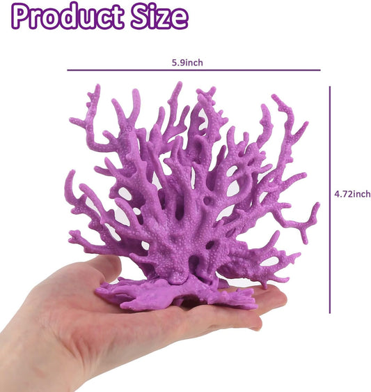 5 Pcs Artificial Coral Reef Decor Fake Faux Plants Coral Reef Decor | Plastic Fish Tank Plants Decorations for Aquarium Landscape