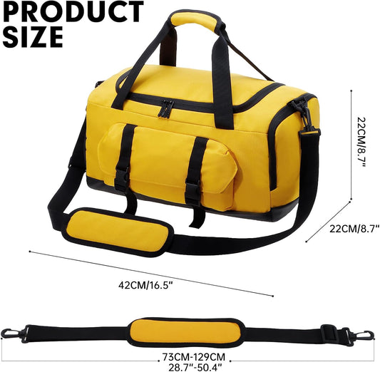 Gym Bag for Women & Men, Sports Travel Duffel Bag with Shoe Compartment and Wet Pocket, Anti-Theft Carry On Weekender Bag for Airplane, Water Resistant Workout Overnight Bag for Travel Gym