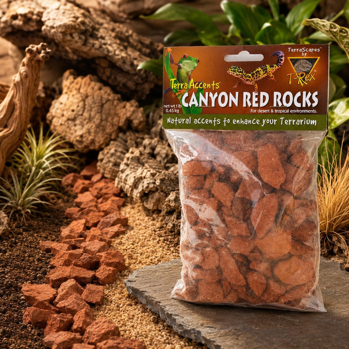 T-Rex Reptile Terrarium Décor -Terra Accents Canyon Red Rocks