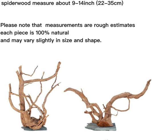 Natural Large Spider Wood Driftwood for Aquarium, Terrarium, Vivarium, and Reptile, Aquarium Décor, Reptile Tank, Aquarium décor Wood Aquascaping Wood for Reptile Enclosure (9-14inch)