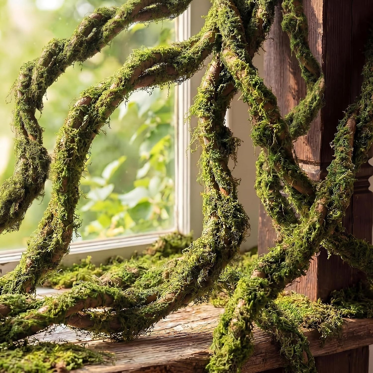 4 Pcs 118in Large Bendable Artificial Tree Branches with Moss