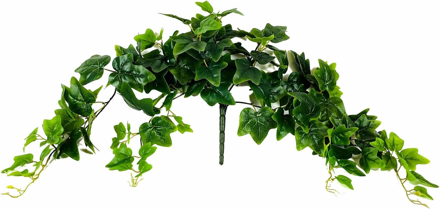 Fake Hanging Plant, Trailing Artificial Ivy Plant 32, Faux Trailing Plant Ivy Vine for Indoor Décor, Realistic Greenery Stem for Planters, Shelves & Wall Hanging Plants (No Pot)