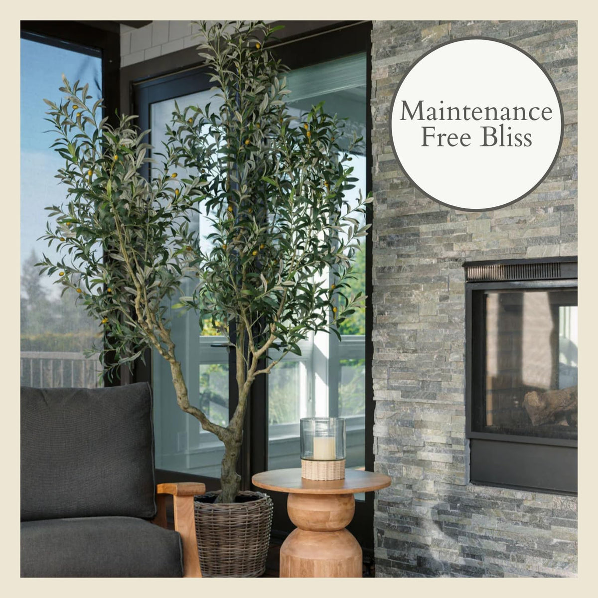 Faux Magnolia Tree, 7 ft, Home Decor
