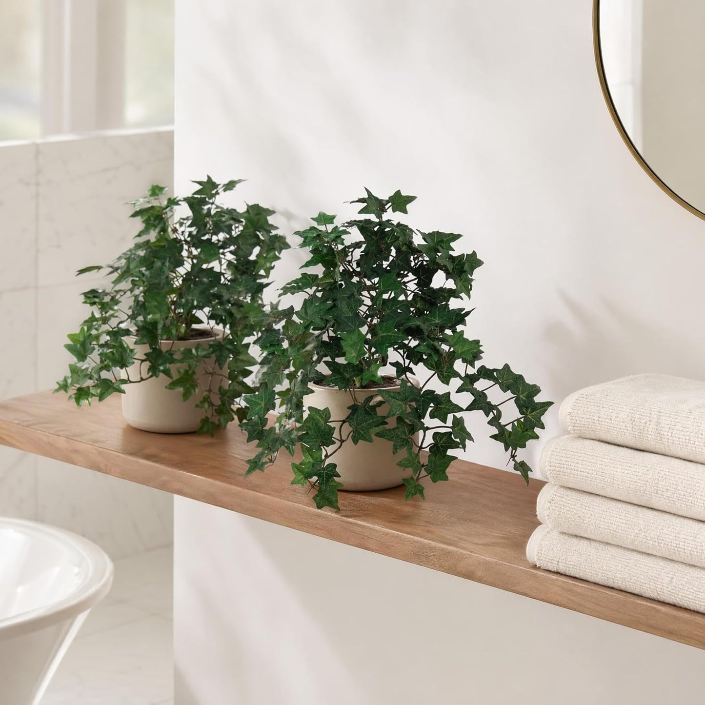 Delicate 13" Mini English Ivy Bush /176L - Perfect for Intimate Home Settings, Wedding Accents, Elegant Decorations, and Boutique Centerpieces