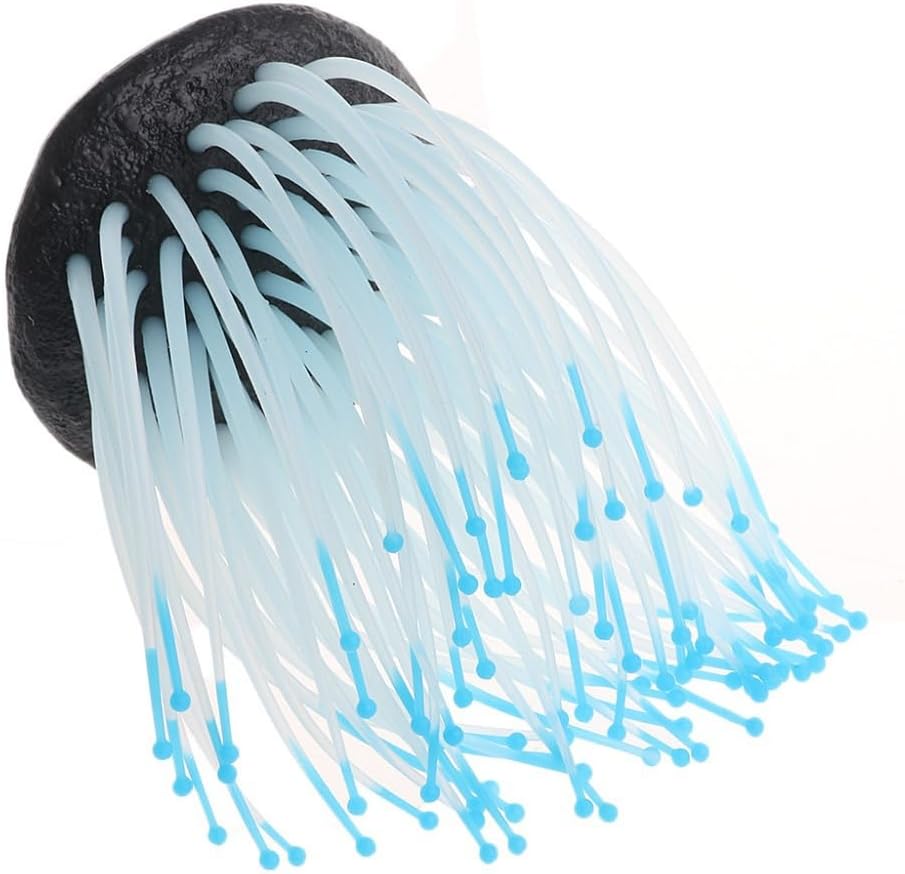 Fish Tank Decorations, Artificial Sea Anemone Aquarium Décor for Fish Tank, Silicone Coral Plant with Glowing Effect, Vivid Aquarium Plants for Betta Fish Tank Accessories Underwater