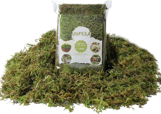 Fake Green Moss for Potted Plants, 4OZ Artificial Moss for DIY Crafts, Faux Moss for Table Centerpieces Fairy Garden Decor (Fresh Green 140gr)