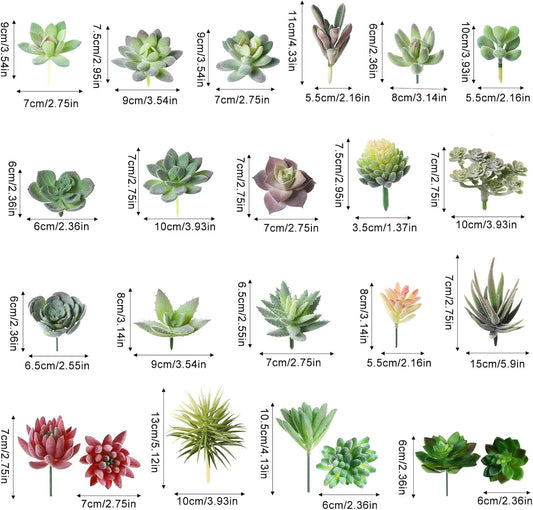 40 Pcs Artificial Faux Mini Succulent Plants, Fresh