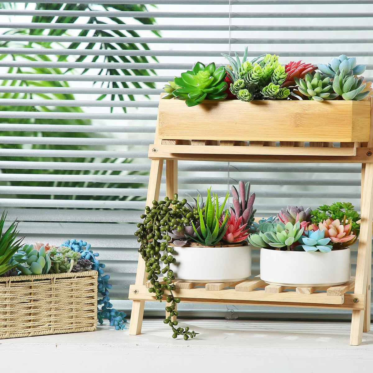 40 Pcs Artificial Faux Mini Succulent Plants, Fresh