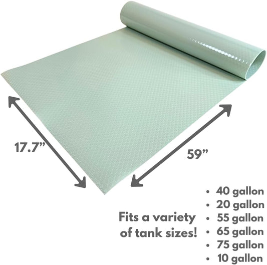 Tank Liner, 17.7" x 59", Bearded Dragon Gecko, Turquoise