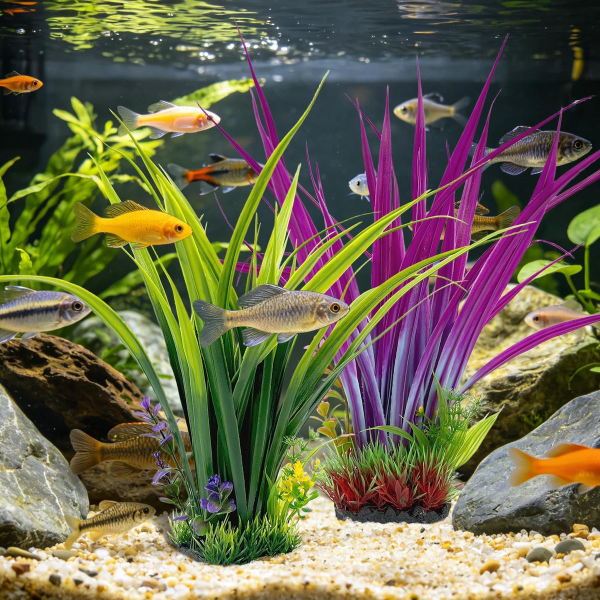 Artificial Aquarium Plants 14.2in (Green)