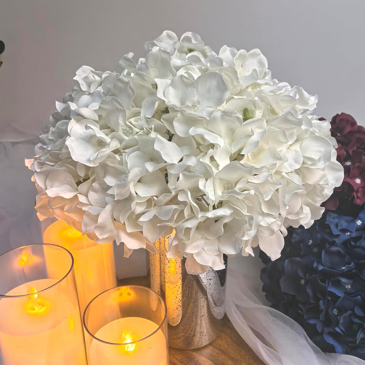 Lilac Hydrangea Flower Balls for Centerpieces - 12 PCS