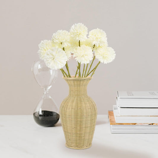 12Pcs Artificial Dandelion Flowers Lifelike Faux Dandelion Stems Realistic Decorative Flower Branches for Home Office Shop Table Centerpieces DIY Floral Arrangements