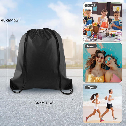 25Pcs Yellow Drawstring Bags - String Backpacks for Gym, Sport, Traveling