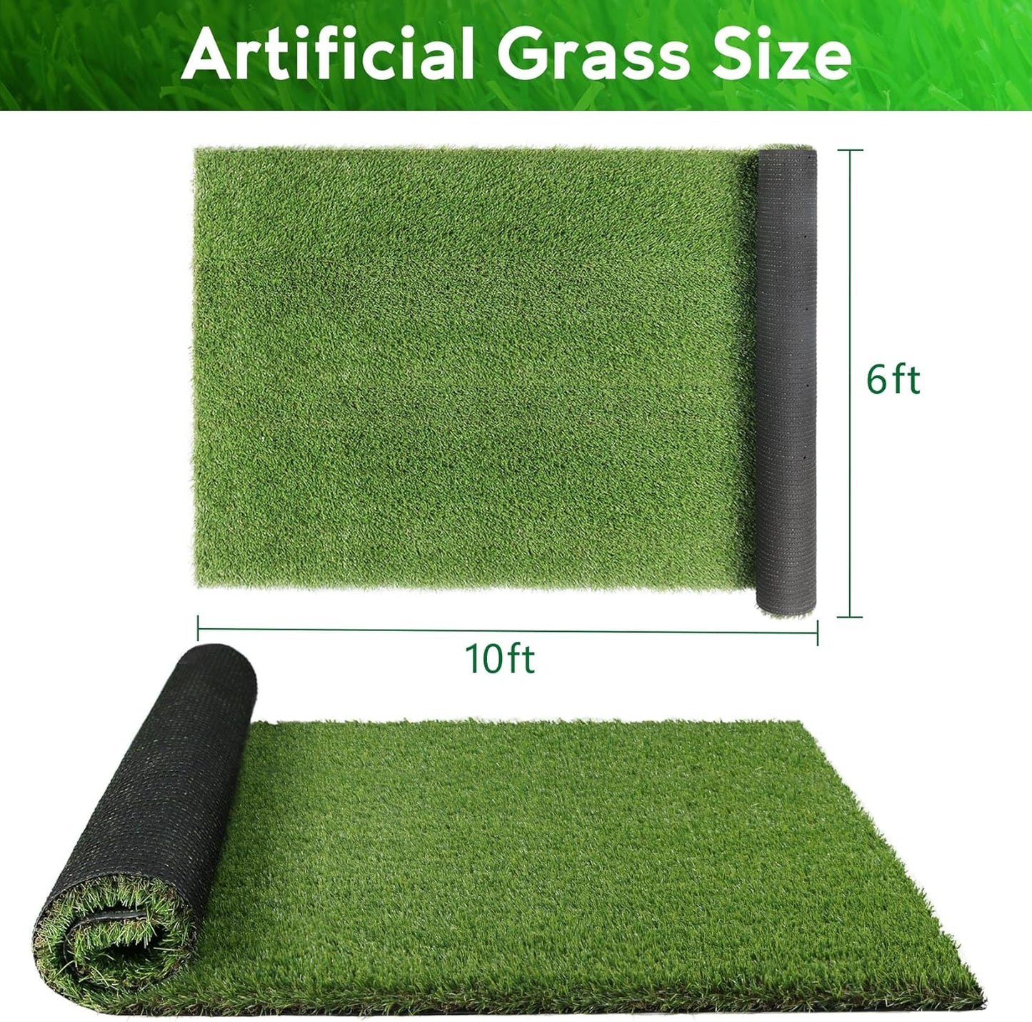Large Artificial Grass Pad for Dogs Potty, Extra Soft Thick Turf for Indoor Outdoor Patio Balcony, 4 FT X 6 FT