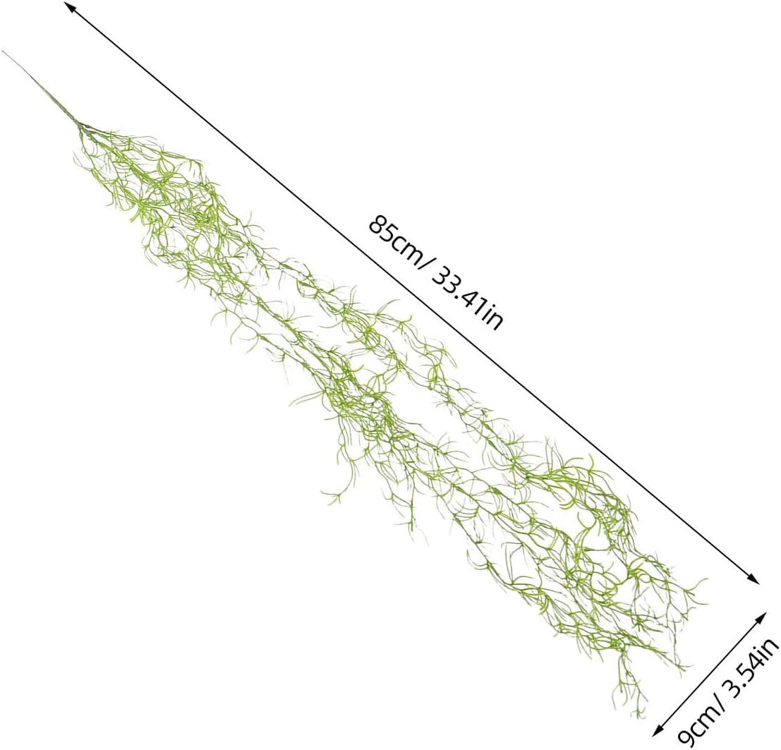 6-Pack 33.46-Inch Artificial Moss Vines for Indoor Hanging Greenery Decor Realistic Faux Moss for DIY Crafts Table Centerpieces and Garden Accents