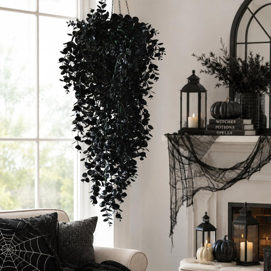 Fake Hanging Plants, Faux Ivy Pothos Vines Greenery | Artificial Hanging Plant for Wall Home Bedroom Living Room Aesthetic Kitchen Office Aesthetic Kitchen Indoor Outdoor Decor