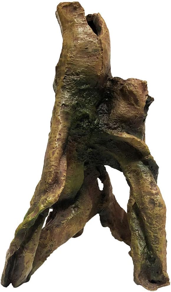 Aquarium Resin Wood Trunk Ornament - Lifelike Driftwood Decor,Betta Fish or Other Pets Can Swim Through The Branches