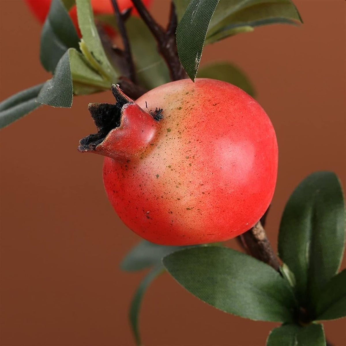 Simulated Grass Artificial Kumquat/Pomegranate Tree Plant Small Fake Plants Potted for Home Tabletop Office Farmhouse Kitchen Indoor Outdoor Decor Simulated Straw(B)