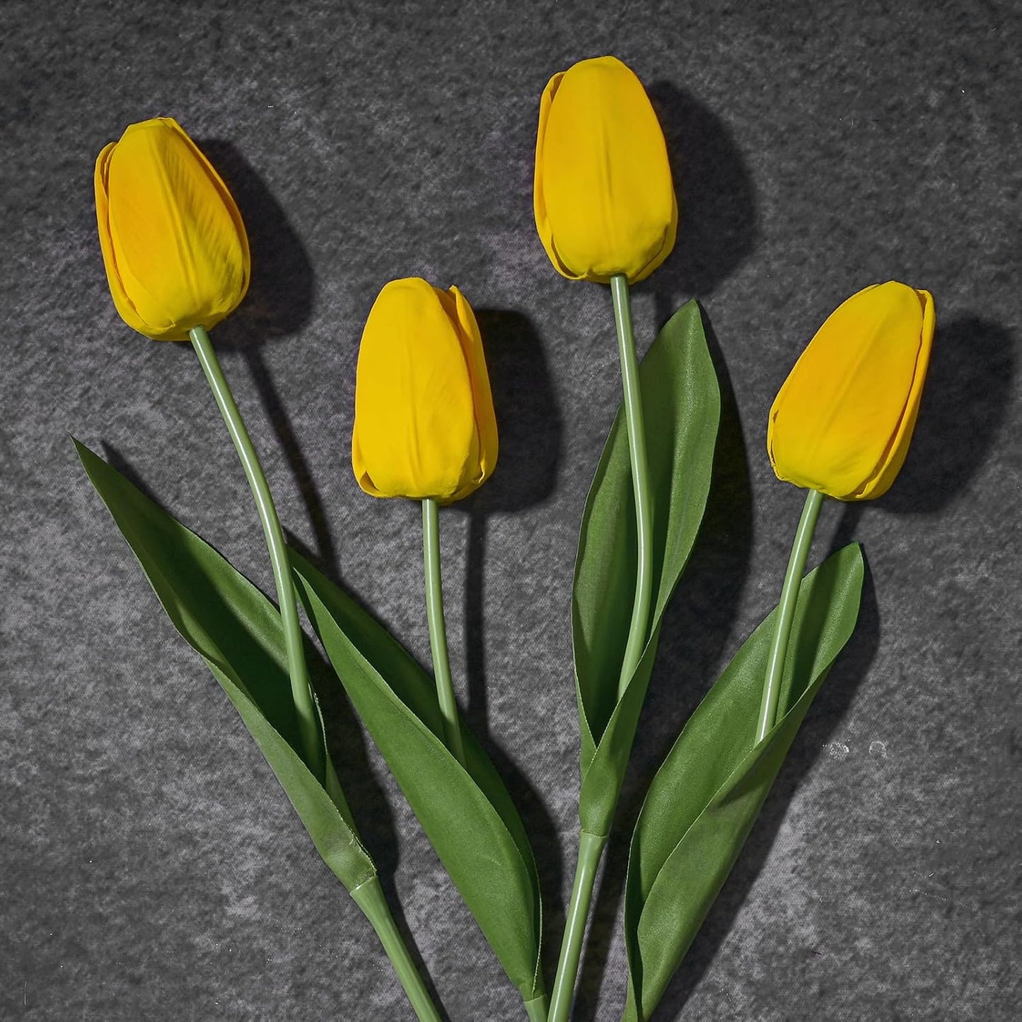 12-Pack White Tulips Artificial Flowers, Real Touch Latex Faux Tulips with Large Full Buds, Lifelike Vibrant Fake Tulips Bouquet for Spring Wedding Home Décor, Table & Party Centerpiece
