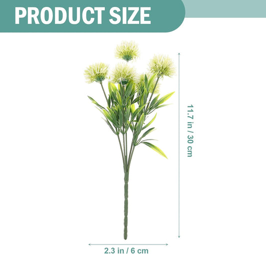 4 pcs Fake Dandelions Ornaments Artificial Dandelion Flowers 11.81 in Lifelike Faux Dandelion Picks for Vase Table Centerpieces Home Office Shop Decor
