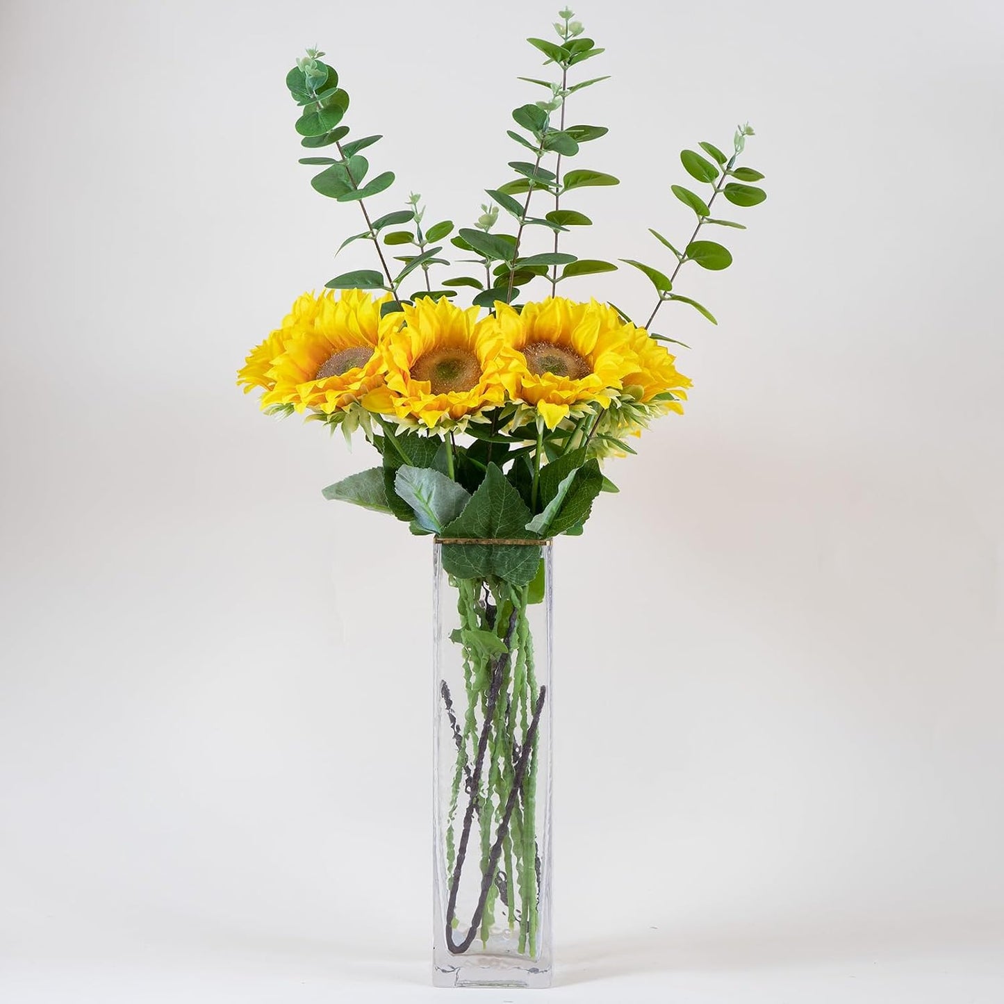 Sunflowers Artificial Flowers with Golden Yellow Long Stem Artificial Flower 10 Pcs for Home Decoration,Spring Easter Flowers,Wedding Arrangement(Golden Yellow)