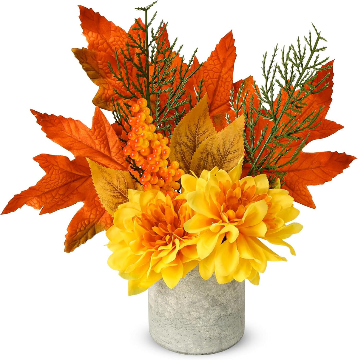 Sunflower Artificial Flowers Pot, Sunflower Decor, Yellow Fake Flower in Pots, for Home Bathroom Kitchen