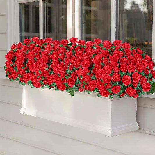 Artificia Camellia Flowers for Outdoors Decoration 6 Bundles