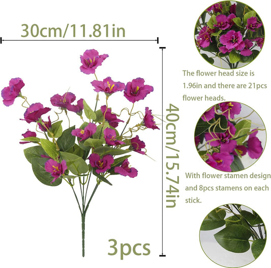 5 Pcs Artificial Flowers for Outdoors Hibiscus Spring Summer Decor Multicolor Artificial Tropical Flowers Realistic UV Resistant Silk Hibiscus Flowers for Outside Planter Front Door Porch Patio