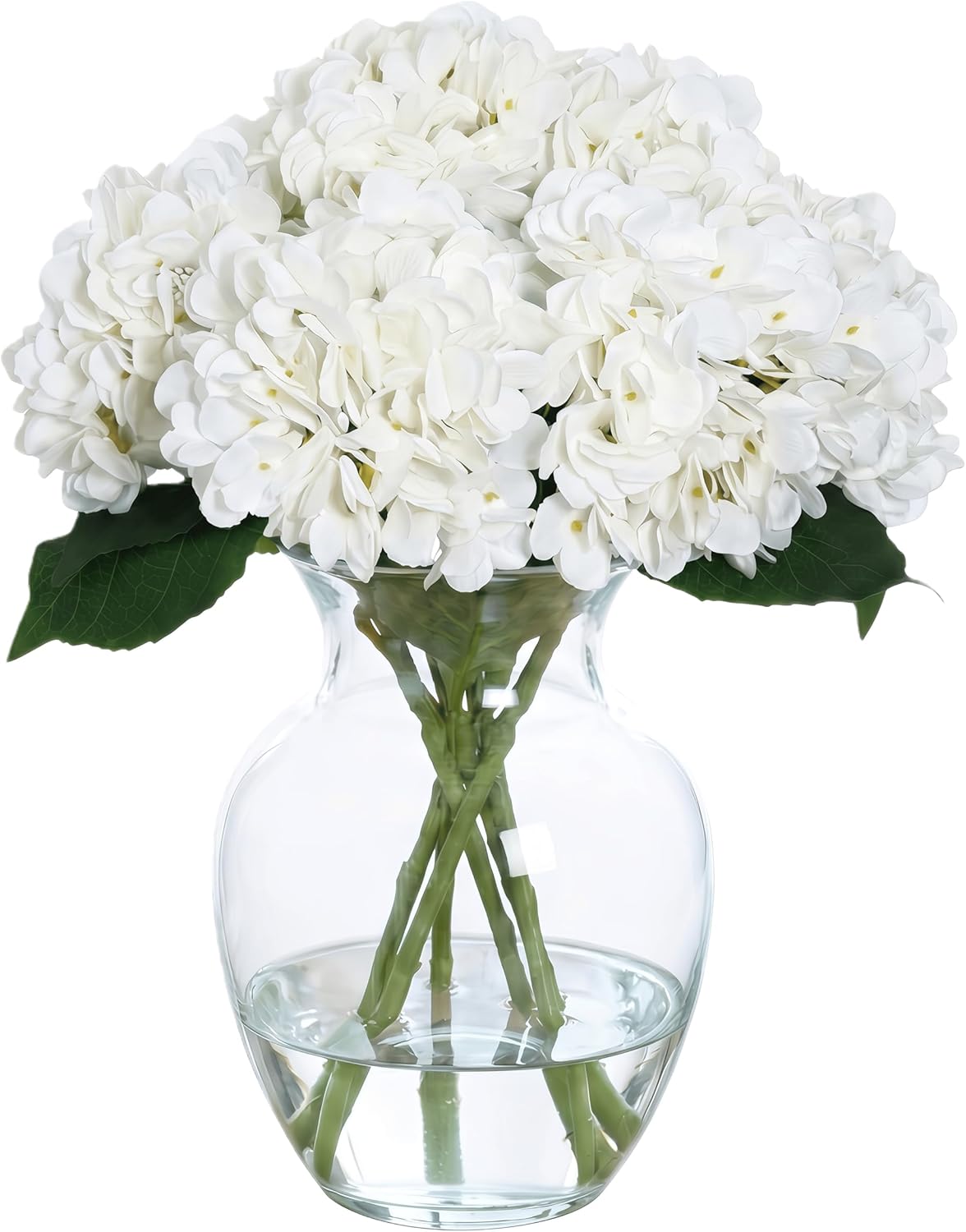 Artificial Flower Hydrangea Fake Hydrangea, Used in The Center of The Family Bathroom Desk Shelf or Wedding Bouquet Decoration, Contains 6 White Branches