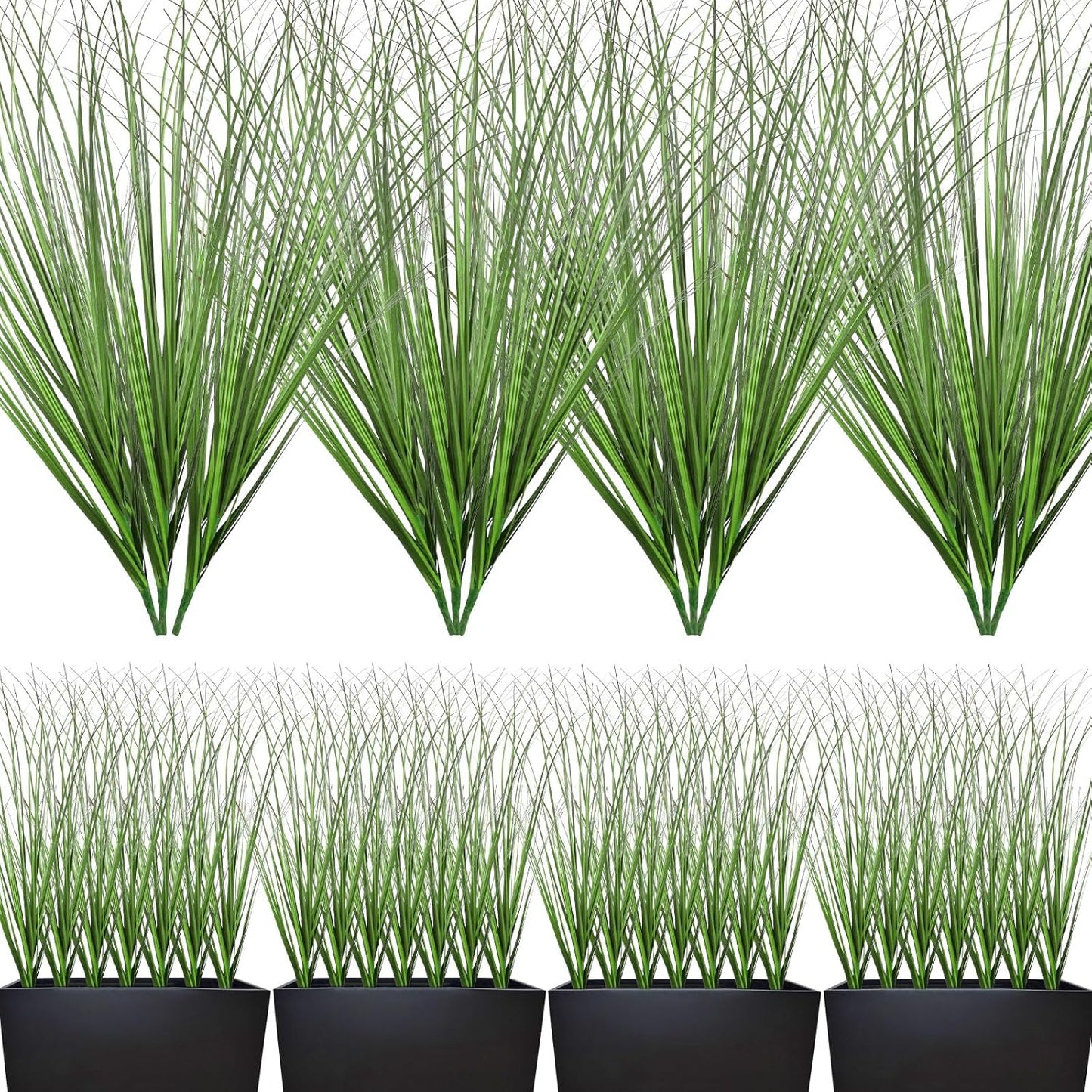 12pcs Artificial Grass Plants,19.68" Faux Shrubs Wheat Grass Greenery Stems Fake Plants for Indoor Outdoor Home Decoration