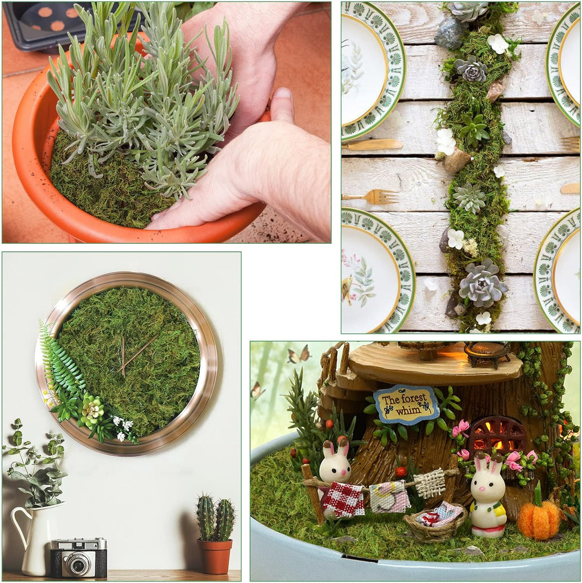 17.6 OZ Large Capacity Artificial Moss for Potted Plants and Crafts