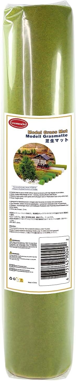 Artificial Model Grass Mat Trains Green 40x200cm or 15.7‘’ x 78'' for Decoration Craft Scenery Model DIY CP2137 (Green)
