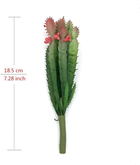 2 PCS Mini Artificial Succulents Plants Unpotted Faux Cactus Fake Succulent Bouquet Arrangements Faux Plants DIY for Garden Decor Home Decoration Greenery Set (Mini Cactus)
