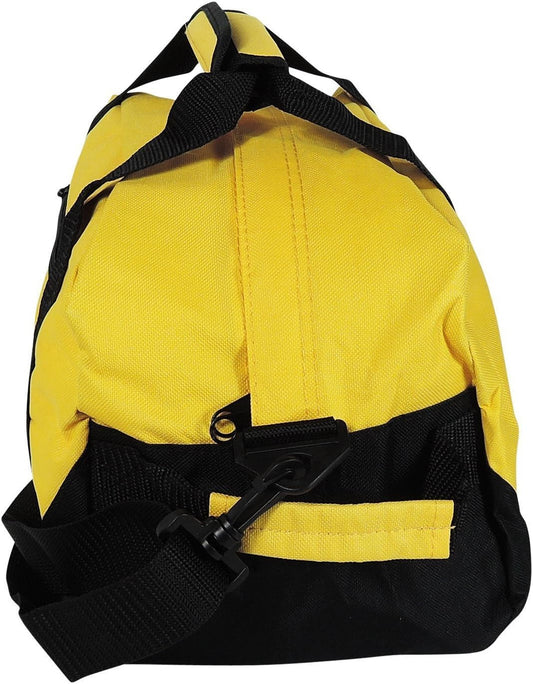 Duffle Bag, Gym, Travel Bag Two Tone (Yellow - small (14" x 8.5" x 8.5"))