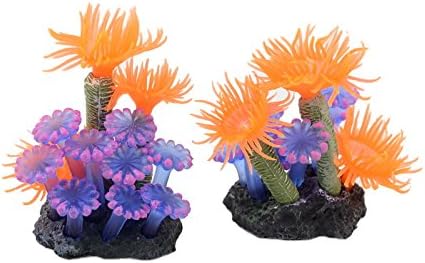 Artificial Coral Plant for Aquarium, Red Coral Tree 2-Pack