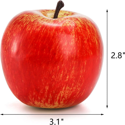 20 Pcs Artificial Apples, Decorative Fake Apples for Decoration Lifelike, Realistic Fake Fruit Apples for Home Kitchen Festival Party Photography Christmas Decoration
