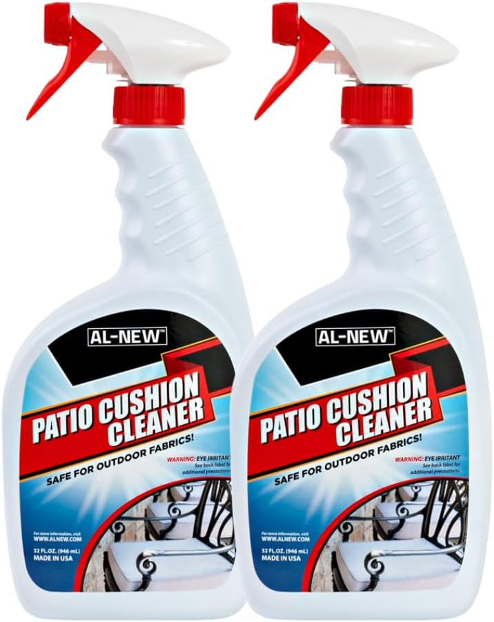Patio Cushion Cleaner | Safe For Use On Outdoor Fabrics Such As Patio Cushions, Awnings, Furniture Covers, and more (32 Ounce)
