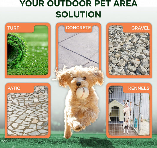Turf Urine & Odor Eliminator Outdoor Enzyme Pet Odor Remover for Artificial Grass, Synthetic Turf, Concrete, Rocks, Dog Runs, Kennels, Patios and Backyard Pet Areas