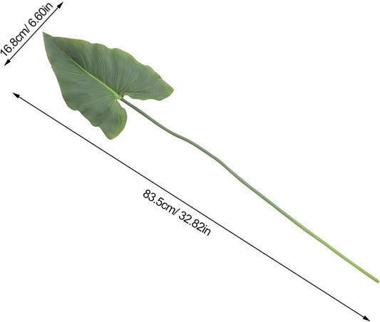 Artificial Plant Leaves Stems 2pcs Medium Calla Lily Faux Greenery Realistic Tropical Leaf Decor for Home Office Wedding Bouquet DIY Arrangement