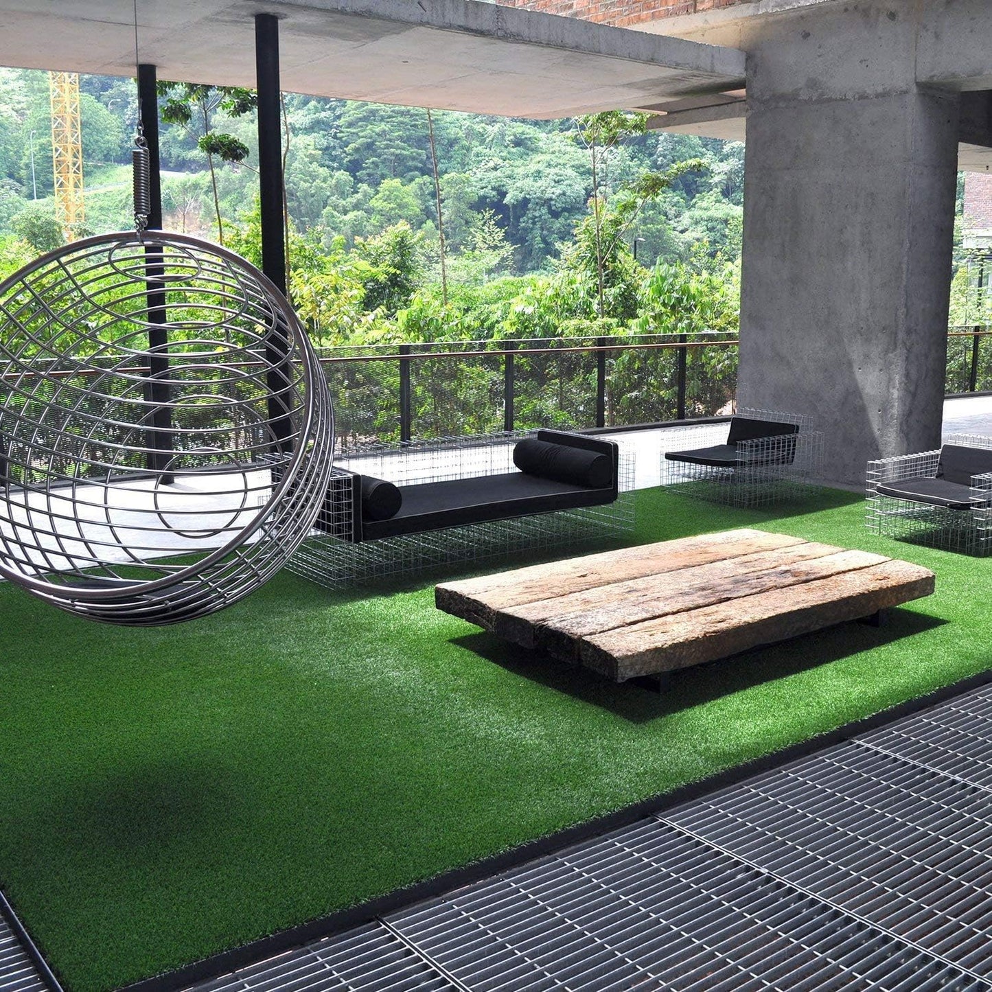 Thick Artificial Grass Turf Lawn Customized Size 6.5 x 10 Feet, 1.38" Indoor Outdoor Garden Lawn Landscape Synthetic Grass Mat Fake Grass Rug