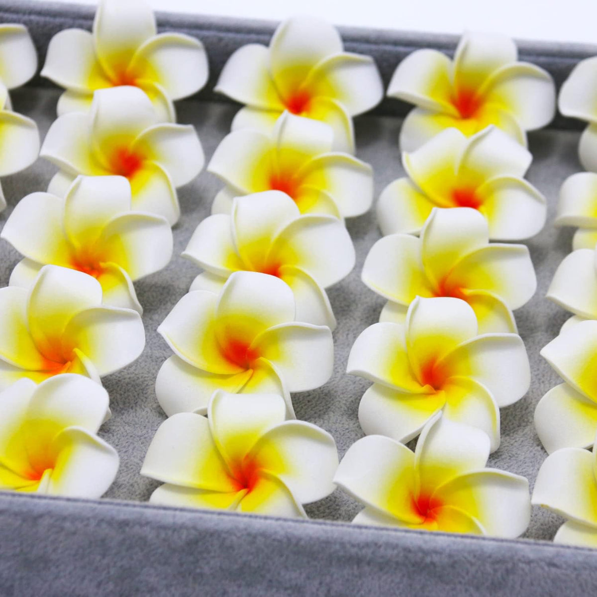 100Pcs Artificial Plumeria Frangipani Flower, Floating Flowers for Pool