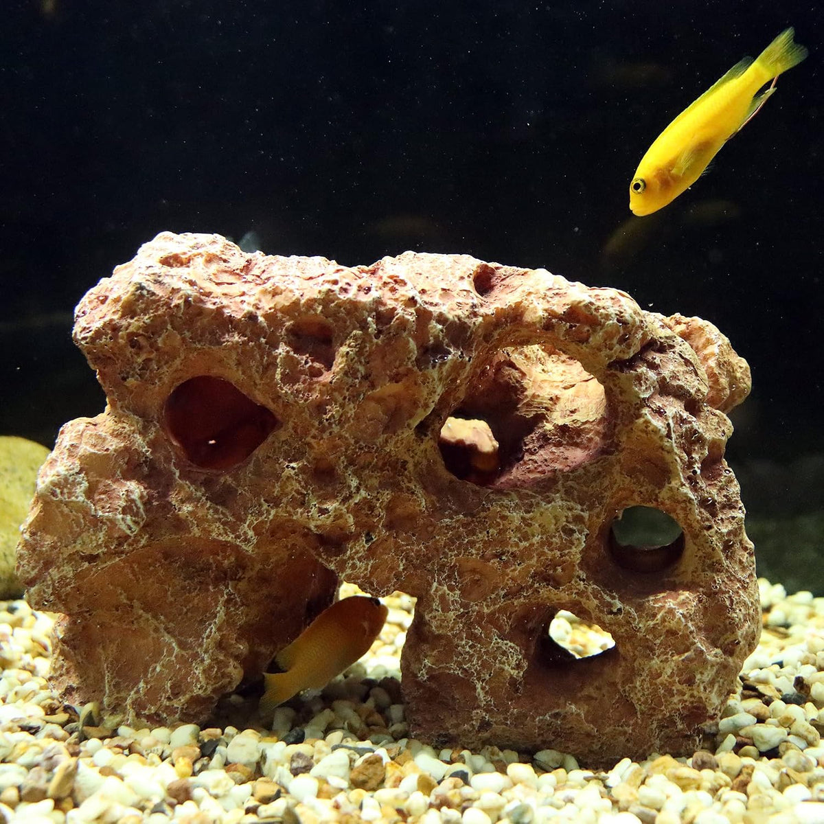 ALEGI Large Aquarium Decoration Hideouts Resin Rock Mountain Hideaway Cave