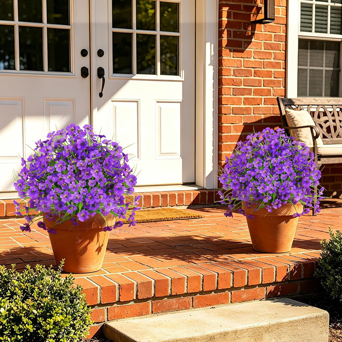 Grooy Pink Set of 2 Artificial Plants Flowers Topiary Ball for Outdoor