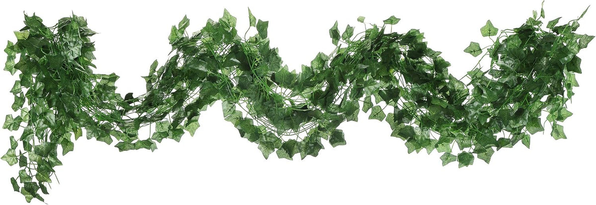 40 Ft Artificial Ivy Silk Vines Fake Hanging Plants High Simulation Garlands Greenery Chain for Home Wedding Wall Party Decoration, Pack of 5