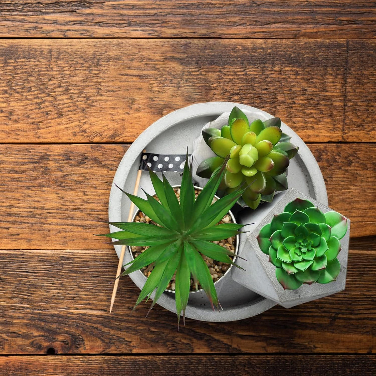 5 Pcs Artificial Succulents Set, Realistic Fake Succulents Unpotted