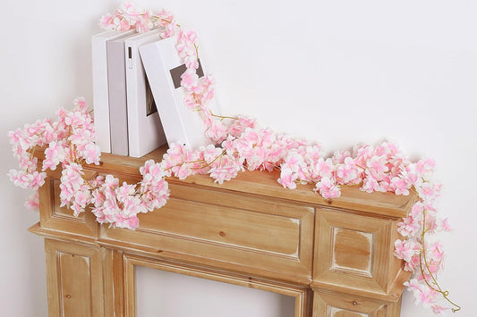 35.4FT Cherry Blossom Flowers Garland Vine for Decoration