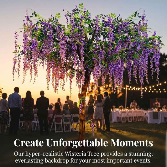 Artificial Wisteria Tree, Faux Silk Flower Wisteria Tree