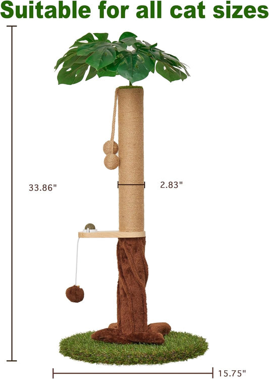 Cat Scratching Post, Cat Scratcher Kitten Scratch Post,Sisal Rope for Indoor Cats, Claw Scratcher for Indoor Cats and Kittens (Catnip Ball)