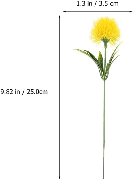 15Pcs Yellow Artificial Dandelion Flowers,9.8 Inches Narcissus Spring Fake Silk Flower Arrangement for Wedding Festive Party Home Office Decoration